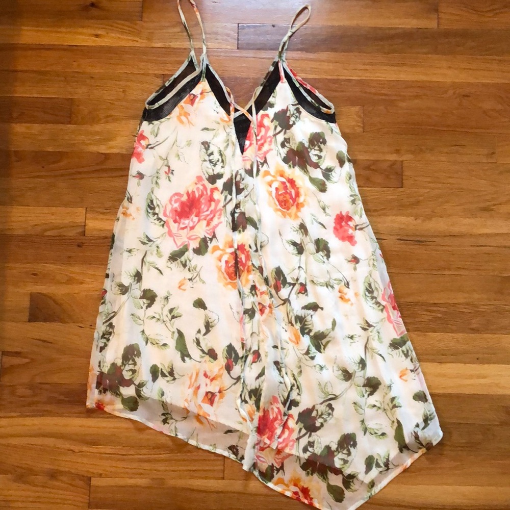 Asymmetrical Floral Dress